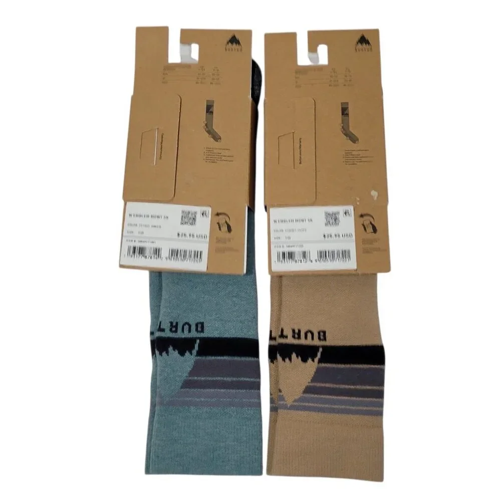 Burton‎ Ski Socks Womens Size S/M (4-6.5) Emblem Midweight 2 Pair Winter Hiking
